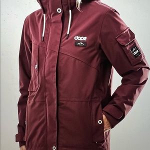 Dope Snow Adept W Womens Snowboard Jacket in Burgandy